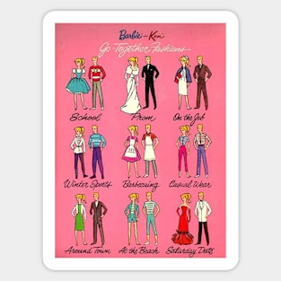 Barbie and Ken Sticker